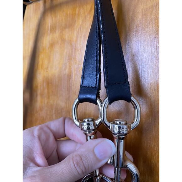 Gucci Black GG Monogram Canvas and Leather Positano Tote Gold Hardware - Picture 10 of 15